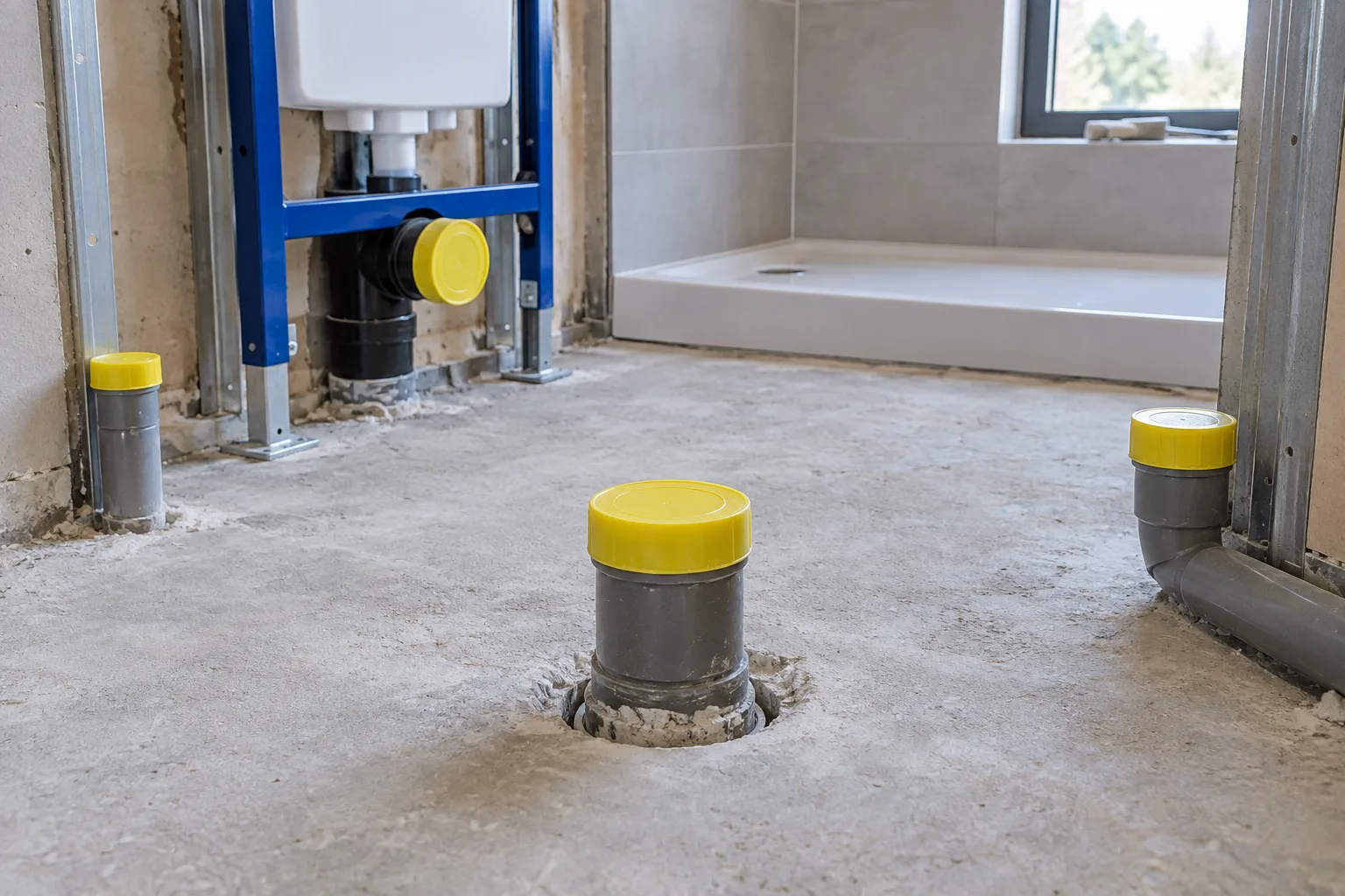 Banyo tadilatında atık su ağızlarını koruyan geçici kapaklar