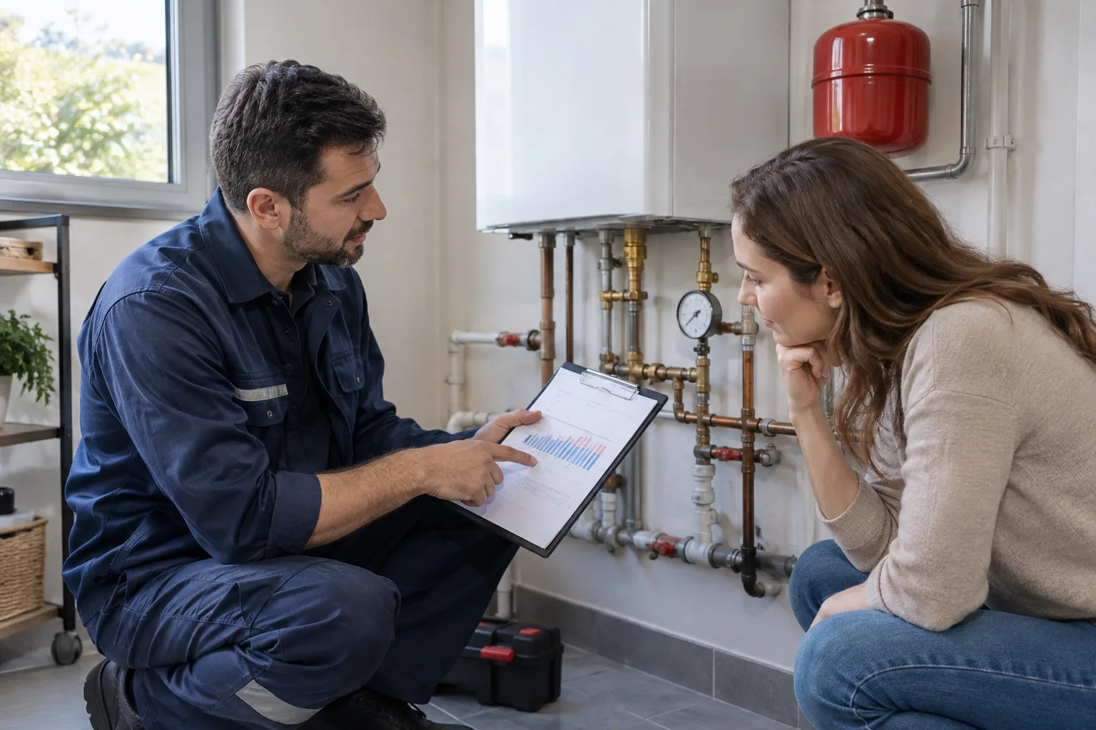 Basınç ölçüm raporunu açıklayan uzman