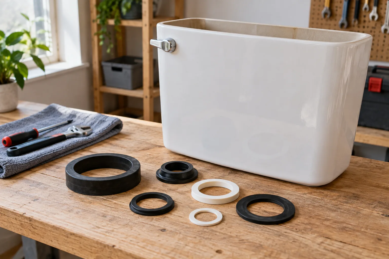 Kuru masada seramik hazne ve farklı conta örnekleri