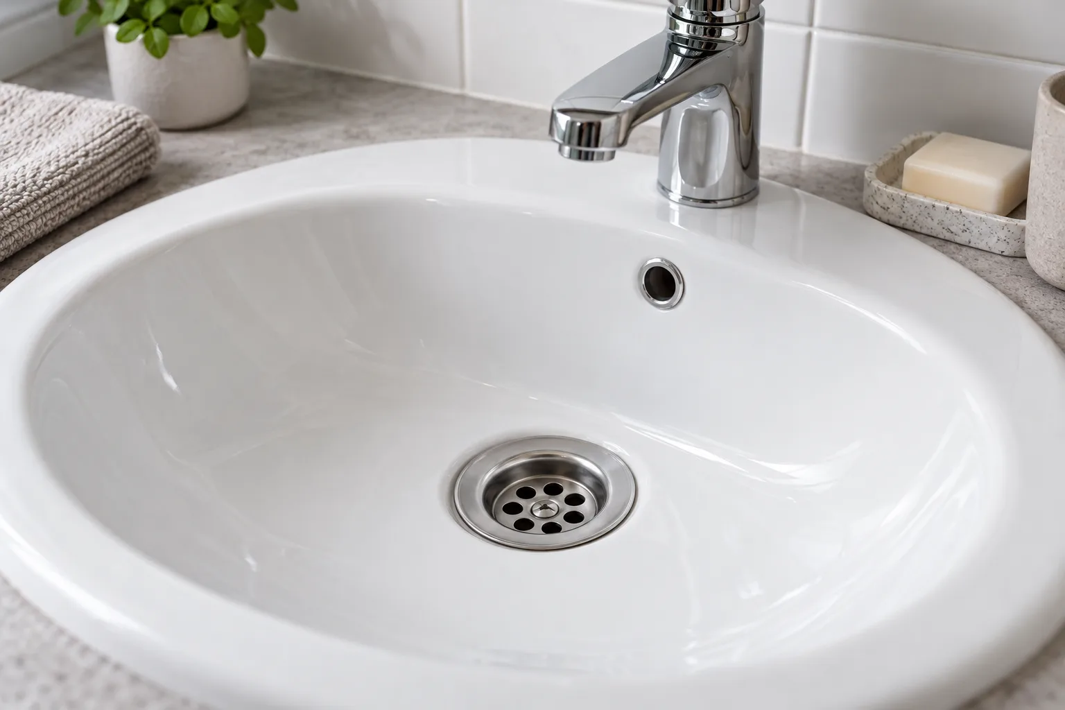 Lavabo içindeki metal gider ağzı