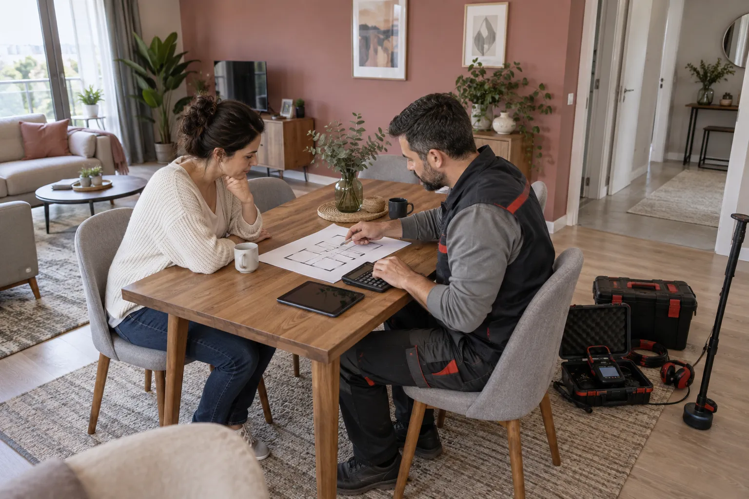İnceleme kapsamını masa başında görüşen kullanıcı ve teknisyen